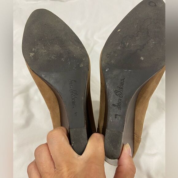 Sam Edelman Gillian brown suede wedge ankle length booties size 8 - Picture 5 of 8